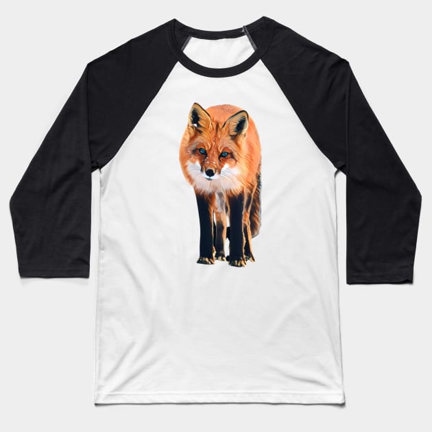 Fox - Woodland Themed Kids Room, Funny Gifts For Forester, Cute Animals Baseball T-Shirt by Shirtsmania